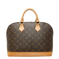 Louis Vuitton Monogram Alma Handbag Brown Leather