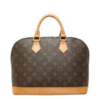 Louis Vuitton Monogram Alma Handbag Brown Leather