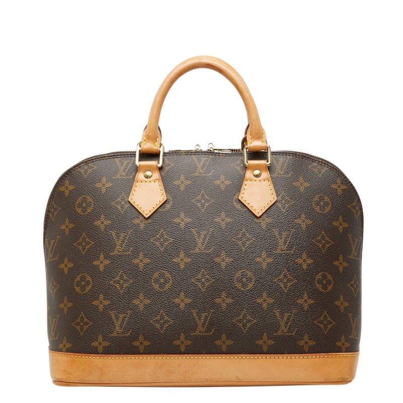 Louis Vuitton Monogram Alma Handbag Brown Leather