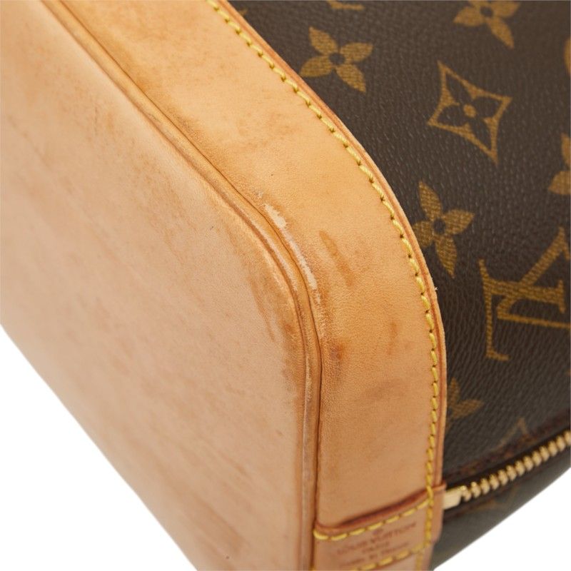 Louis Vuitton Monogram Alma Handbag Brown Leather — view 4