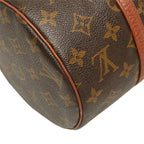 Louis Vuitton Monogram Shoulder Bag Brown Leather — view 7