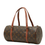 Louis Vuitton Monogram Shoulder Bag Brown Leather — view 2
