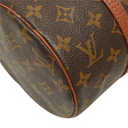 Louis Vuitton Monogram Shoulder Bag Brown Leather — view 5