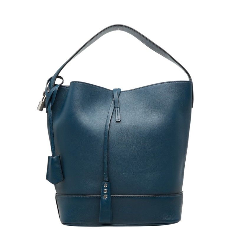Louis Vuitton Cuir Nuance Shoulder Bag Navy Leather
