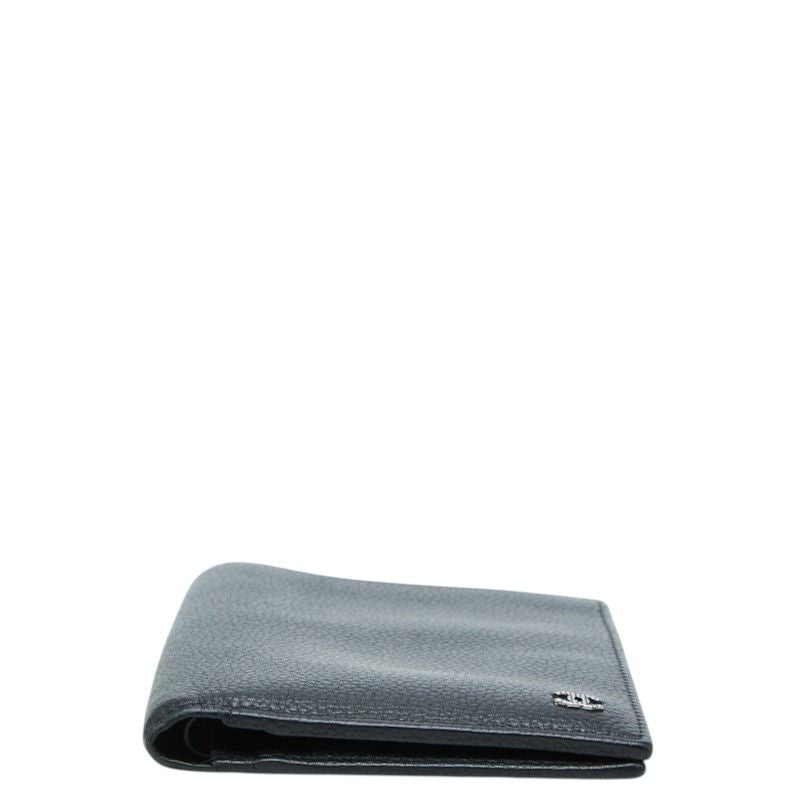 Chanel CC Logo Bifold Wallet Black Leather — view 3