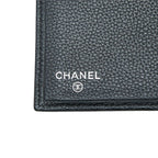 Chanel CC Logo Bifold Wallet Black Leather — view 7