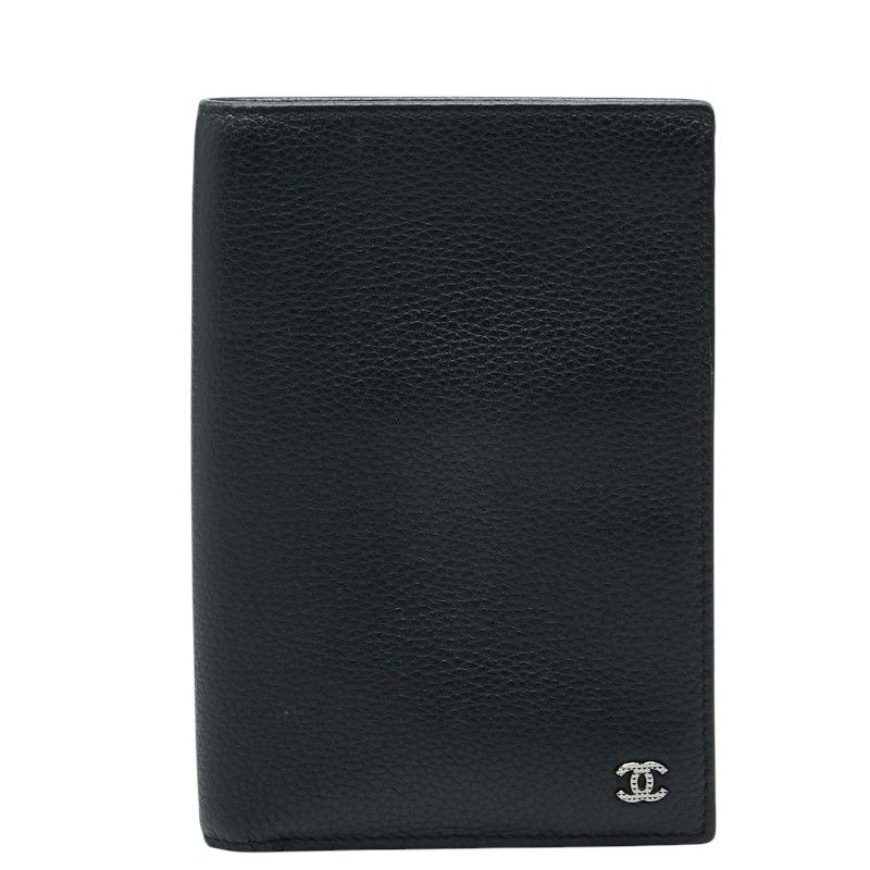 Chanel CC Logo Bifold Wallet Black Leather