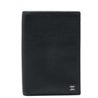 Chanel CC Logo Bifold Wallet Black Leather