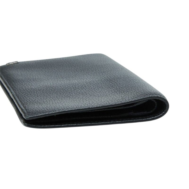 Chanel CC Logo Bifold Wallet Black Leather — view 5