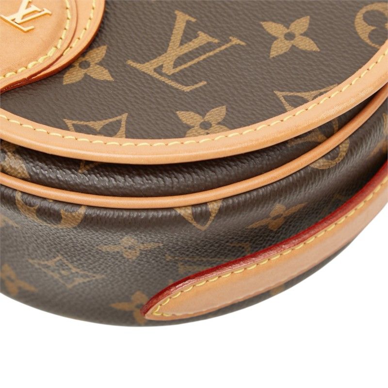 Louis Vuitton Monogram Tambourine Crossbody Shoulder Bag Brown Leather — view 5