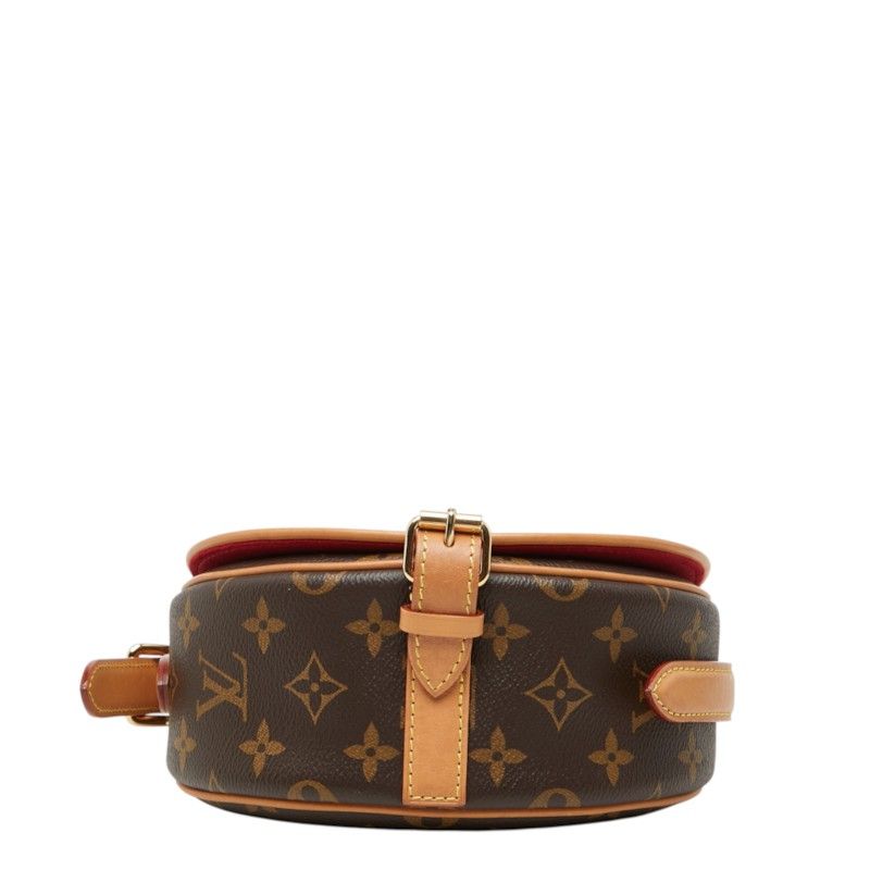 Louis Vuitton Monogram Tambourine Crossbody Shoulder Bag Brown Leather — view 3