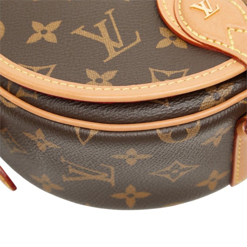 Louis Vuitton Monogram Tambourine Crossbody Shoulder Bag Brown Leather — view 4