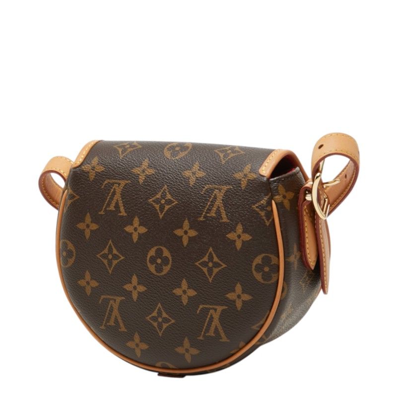Louis Vuitton Monogram Tambourine Crossbody Shoulder Bag Brown Leather — view 2
