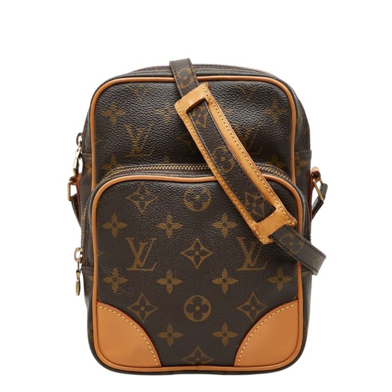 Louis Vuitton Monogram Amazon Crossbody Shoulder Bag Brown Leather