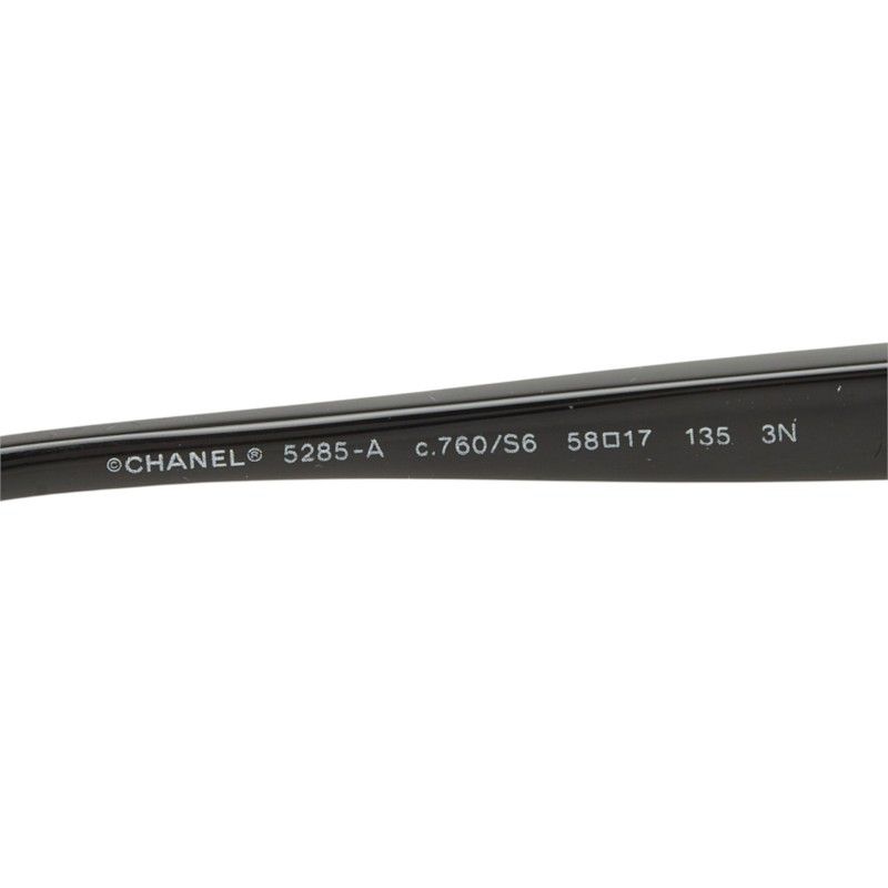 Chanel CC Logo Sunglasses Black Acetate Eyewear — view 5