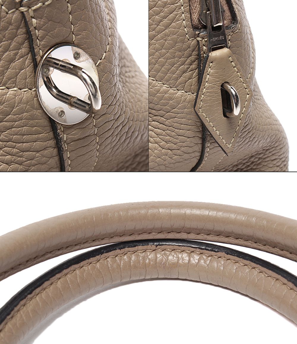 Hermes 2-Way Shoulder Bag Silver Taurillon Clemence Bolide 35 — view 6