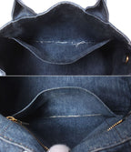 Prada Handbag Mini Tote Denim Canapa — view 8
