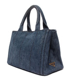 Prada Handbag Mini Tote Denim Canapa — view 3