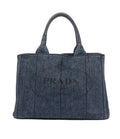 Prada Handbag Mini Tote Denim Canapa
