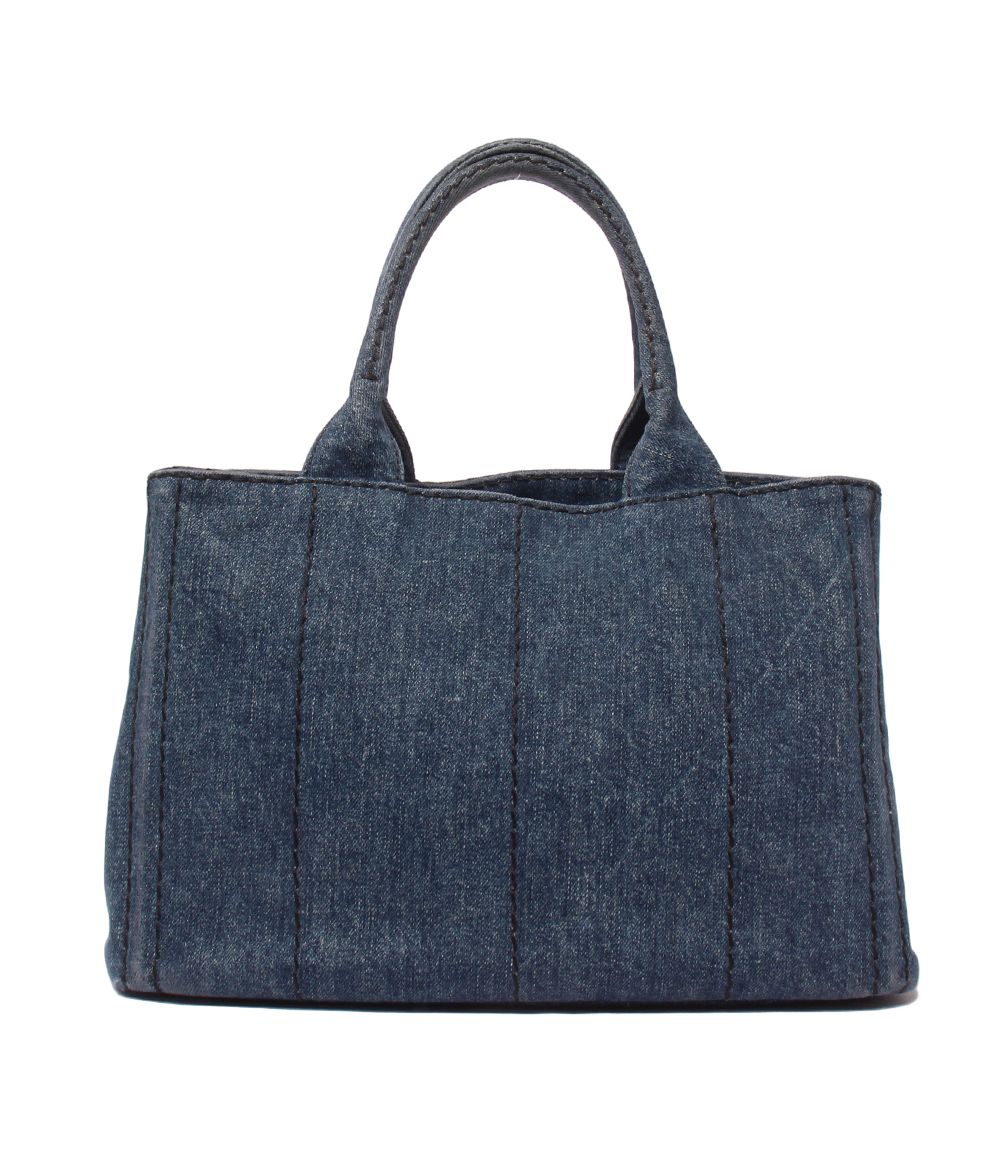 Prada Handbag Mini Tote Denim Canapa — view 2