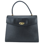 Louis Vuitton Handbag Malesherbes Epi Leather Noir Gold Simple