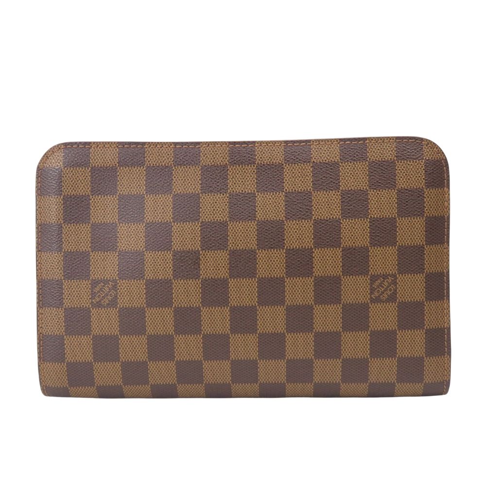 Louis Vuitton Clutch Saint Louis Damier Leather Ebene Brown 2-Way Second Pouch — view 3