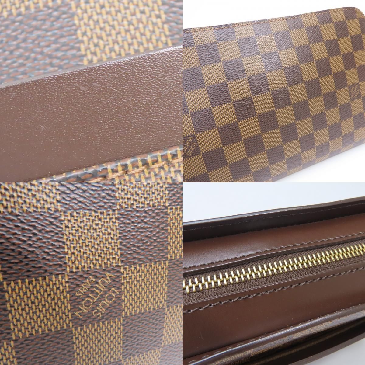 Louis Vuitton Clutch Saint Louis Damier Leather Ebene Brown 2-Way Second Pouch — view 6