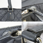 Chanel Tote Bag Paris New York Quilted CC Logo Nylon Leather Black — view 4