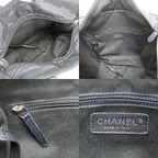 Chanel Tote Bag Paris New York Quilted CC Logo Nylon Leather Black — view 7