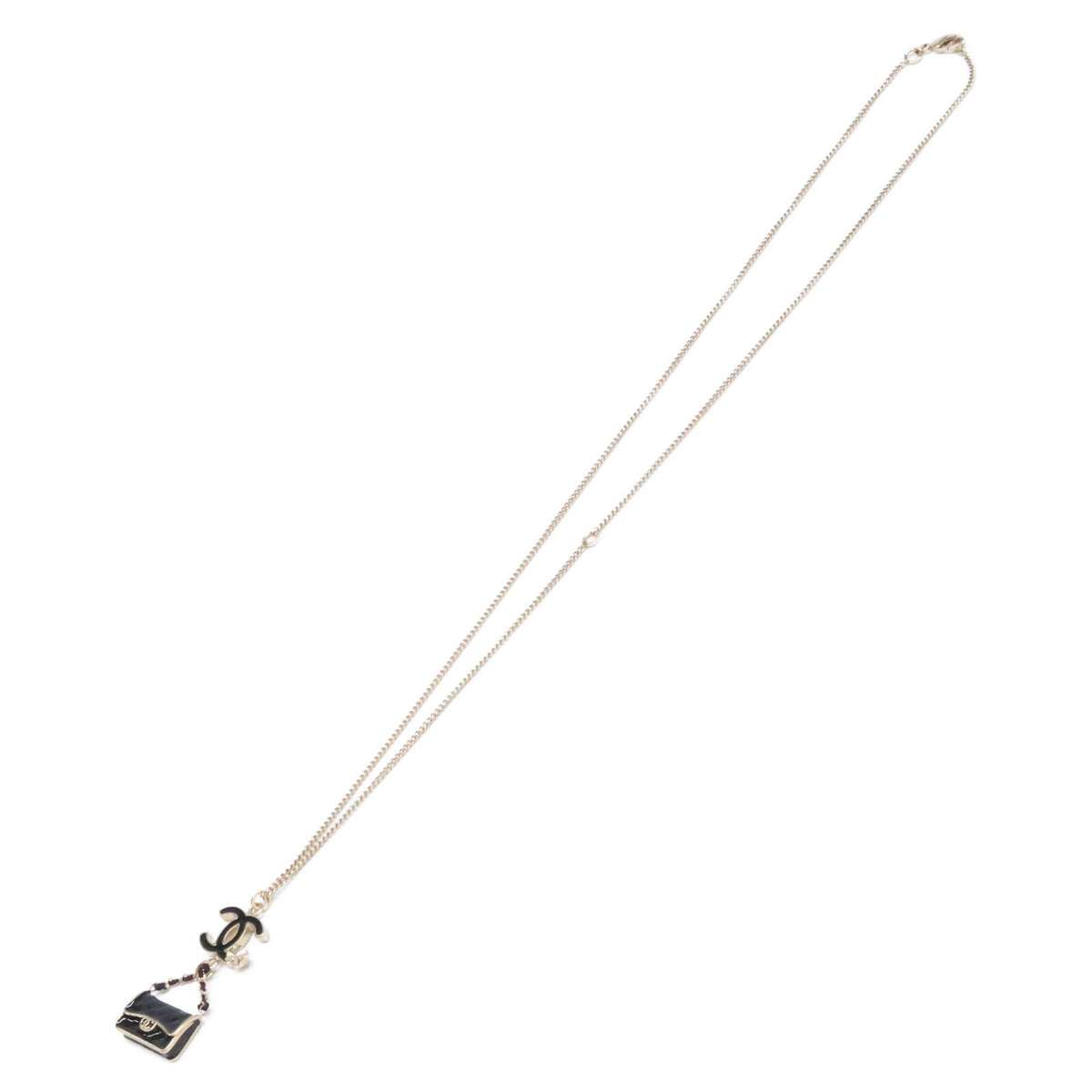 Chanel Quilted Bag Clover & CC Logo Motif Long Chain — view 2