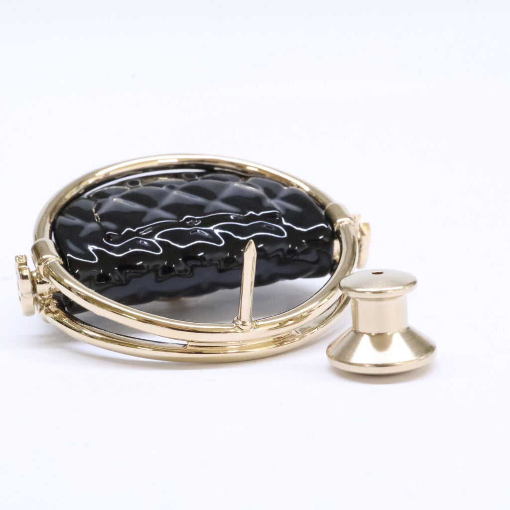 Chanel CC Logo Quilted Bag Motif Hoop Lapel Pin — view 7