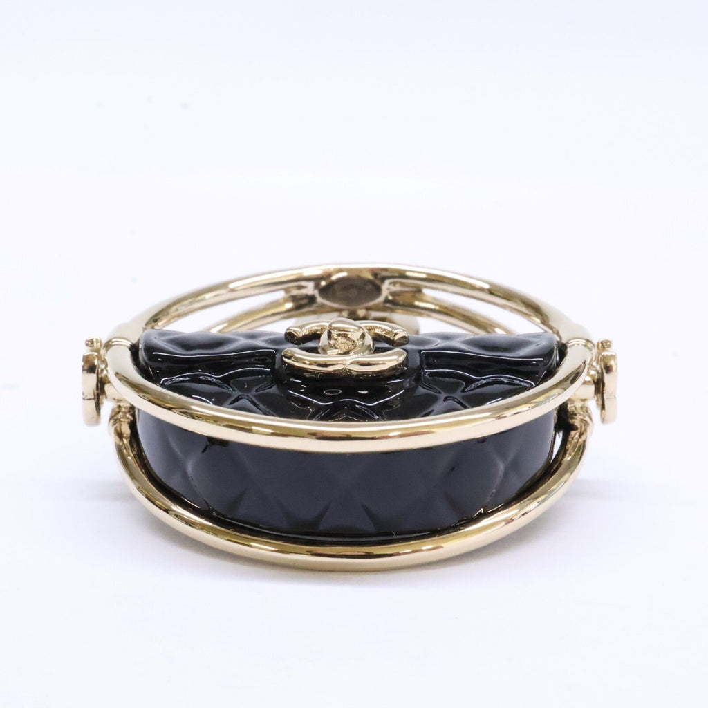 Chanel CC Logo Quilted Bag Motif Hoop Lapel Pin — view 3