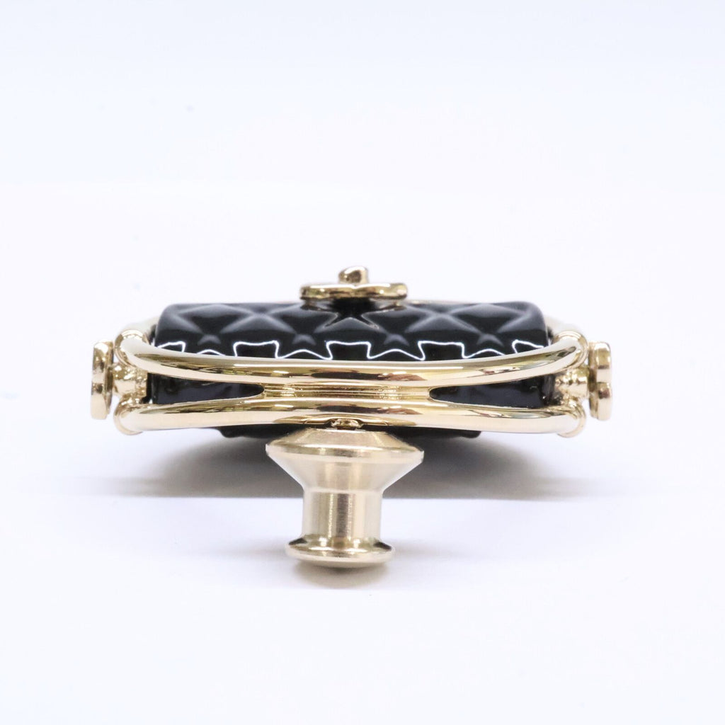 Chanel CC Logo Quilted Bag Motif Hoop Lapel Pin — view 5