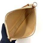 Louis Vuitton Pochette Accessoires Damier Azur Leather White Handbag Gold — view 3