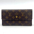 Louis Vuitton Porte Tresor International Monogram Leather Brown Trifold Wallet