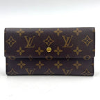 Louis Vuitton Porte Tresor International Monogram Leather Brown Trifold Wallet