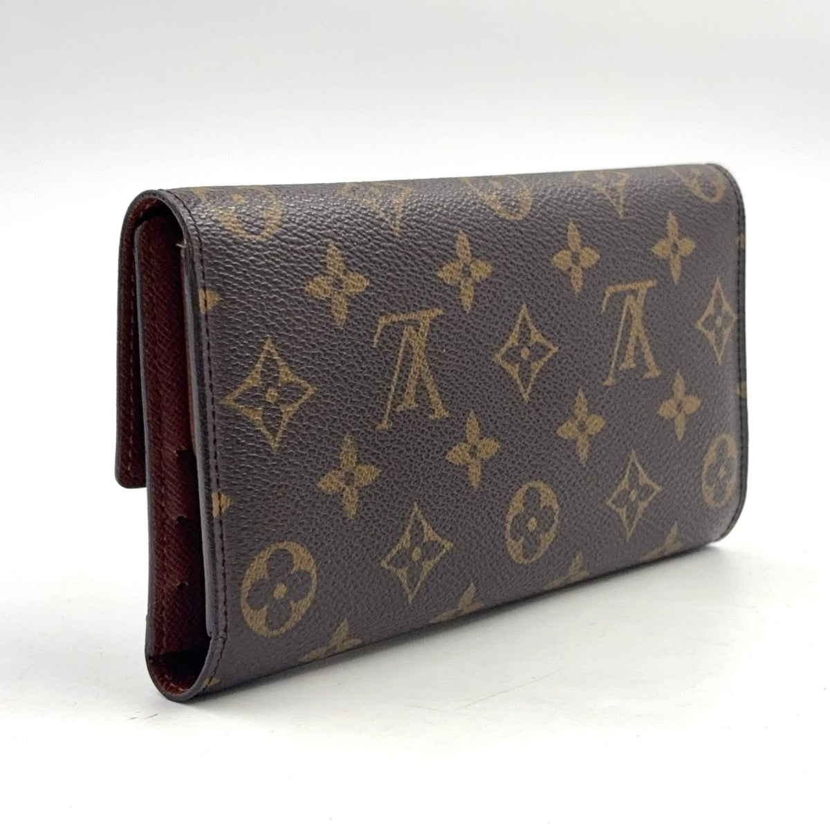 Louis Vuitton Porte Tresor International Monogram Leather Brown Trifold Wallet — view 2