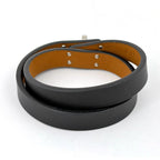 Hermes Kelly Double Tour Bracelet Metal Leather Black — view 3