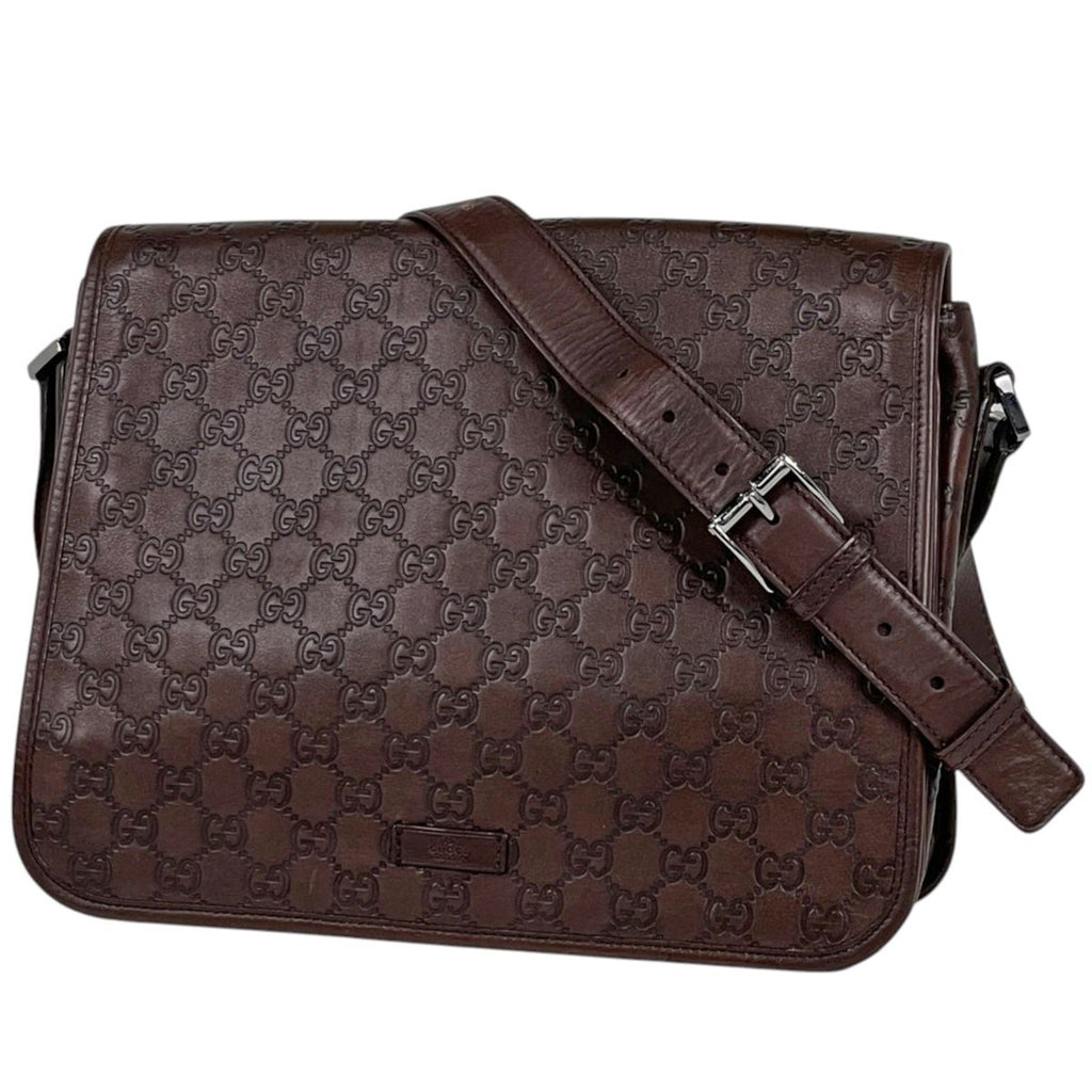 Gucci Shoulder Bag Guccissima Leather Brown