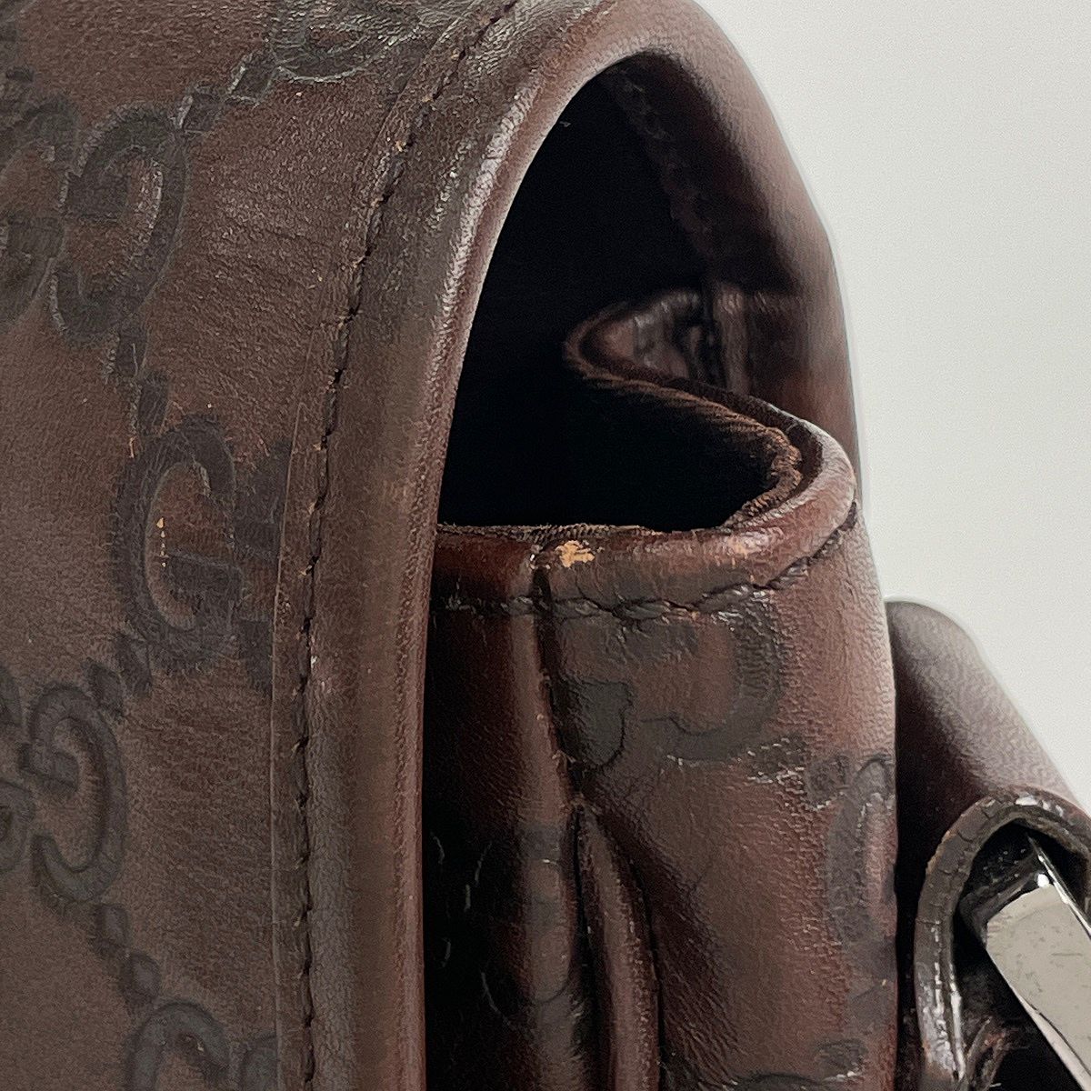 Gucci Shoulder Bag Guccissima Leather Brown — view 4