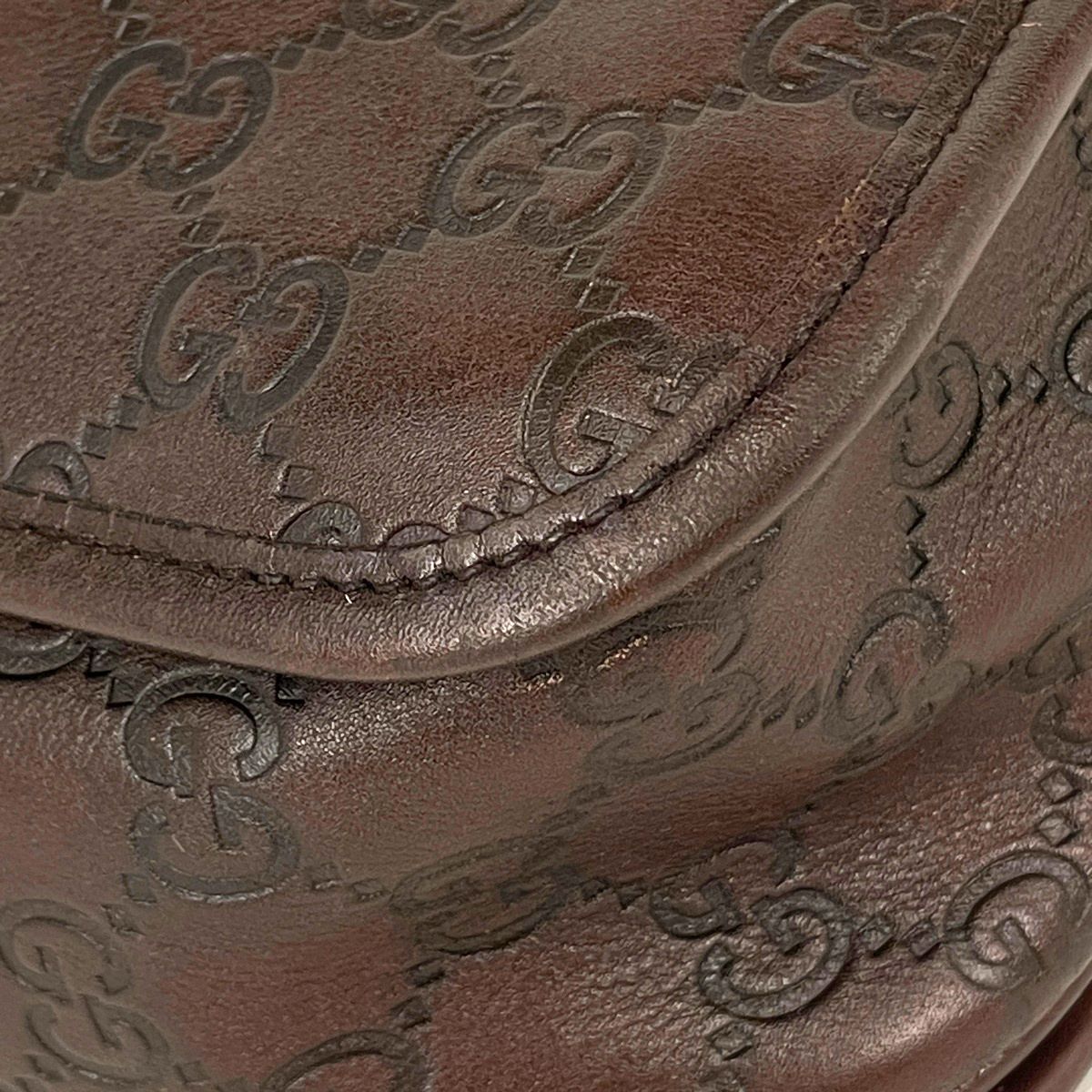 Gucci Shoulder Bag Guccissima Leather Brown — view 3