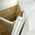 Chanel Shoulder Bag Chain Wallet Leather White — view 7
