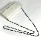 Chanel Shoulder Bag Chain Wallet Leather White — view 6