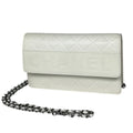 Chanel Shoulder Bag Chain Wallet Leather White