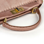 Fendi Handbag Peekaboo Selleria Leather Salmon Pink — view 5