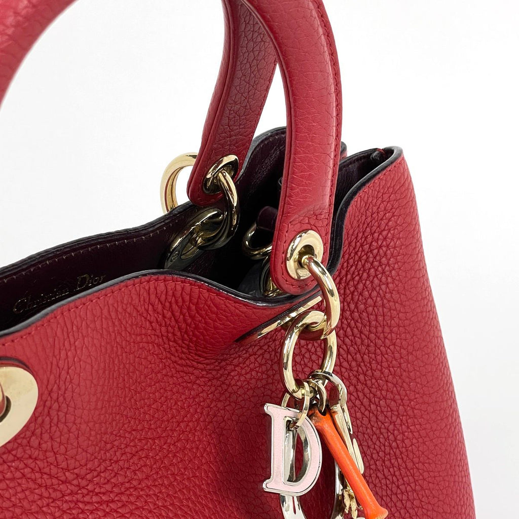 Dior Handbag Diorissimo Leather Red — view 5