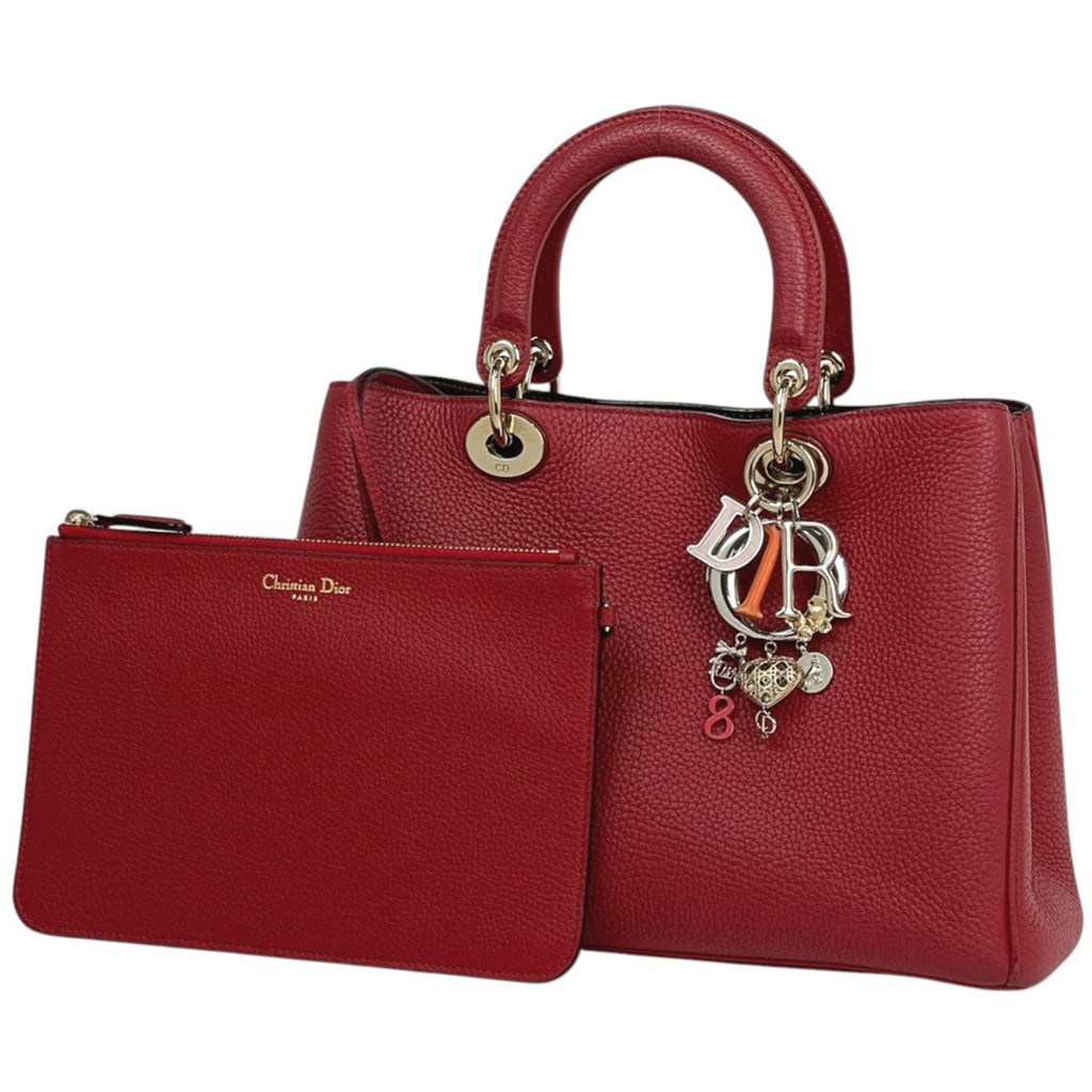 Dior Handbag Diorissimo Leather Red