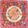 Hermes Carre 90 Prieres AU Vent Scarf Prayer in the Wind Silk Pink Multicolor