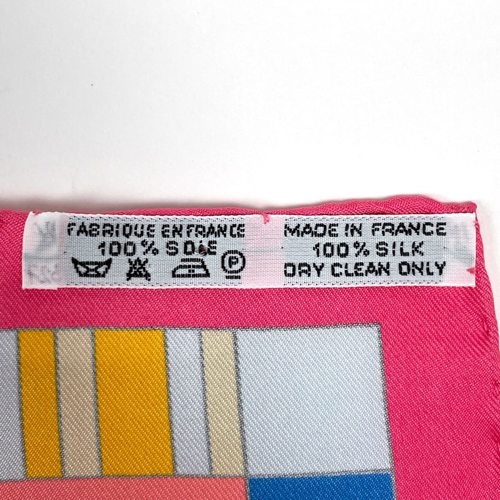 Hermes Carre 90 Prieres AU Vent Scarf Prayer in the Wind Silk Pink Multicolor — view 2
