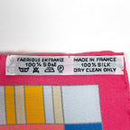 Hermes Carre 90 Prieres AU Vent Scarf Prayer in the Wind Silk Pink Multicolor — view 2